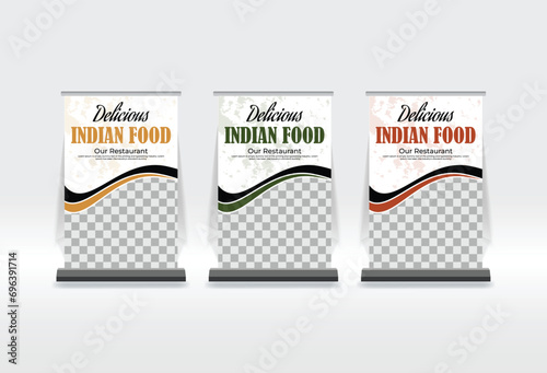 fast food tabletop banners design template