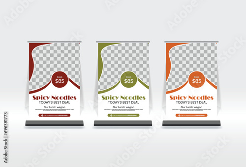 fast food tabletop banners design template