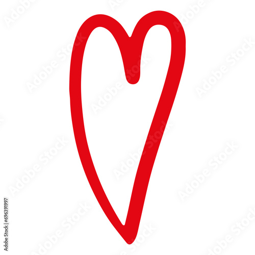 Hand Drawn Heart Line