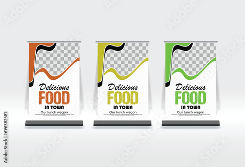 fast food tabletop banners design template
