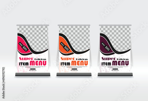 fast food tabletop banners design template