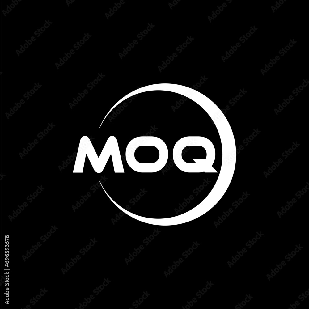 MOQ letter logo design with black background in illustrator, cube logo, vector logo, modern alphabet font overlap style. calligraphy designs for logo, Poster, Invitation, etc. MOQ letter logo design with black background in illustrator, cube logo, vector logo, modern alphabet font overlap style. calligraphy designs for logo, Poster, Invitation, etc.