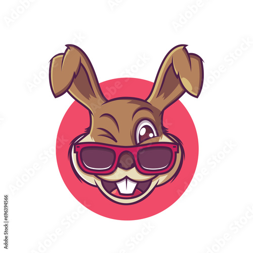 Cute Rabbit Wearing Sunglasses