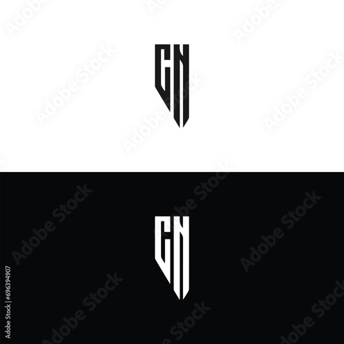 CN logo. C N design. White CN letter. CN, C N letter logo design. Initial letter CN linked circle uppercase monogram logo. C N letter logo vector design.	
