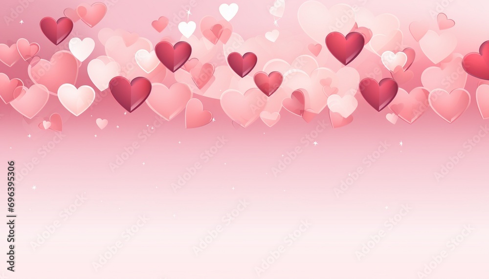 Valentine's day background with pink hearts. 