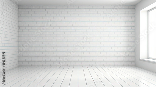 White Bricks Empty Room