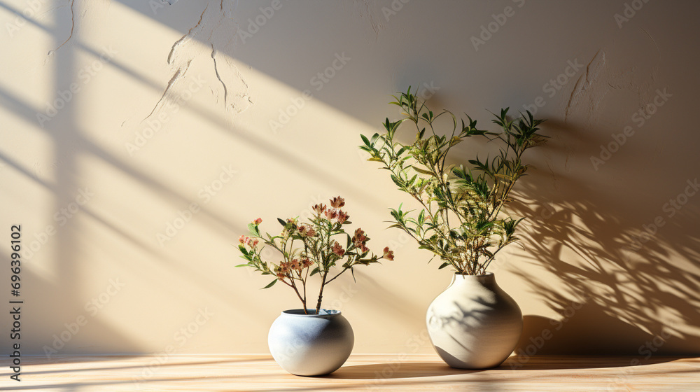 The background features soft, natural lighting and intricate shadows from a nearby window The background features soft, natural lighting and intricate shadows from a nearby window