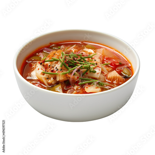Kimchi soup on a white background PNG