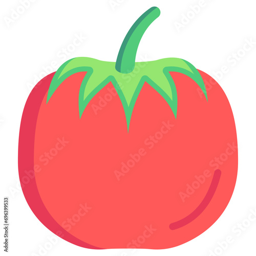 tomato multi color icon, related to spring theme. use for app and web development.