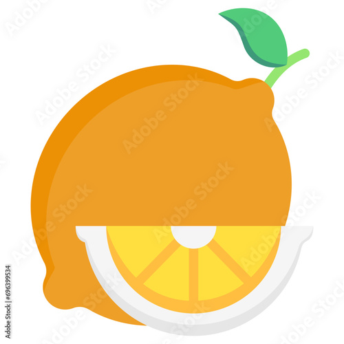 lemon multi color icon, related to spring theme. use for app and web development.