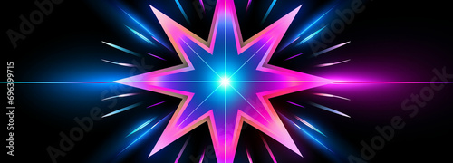 A star clipart with vibrant neon colors bursting from the center, adding a lively and energetic vibe