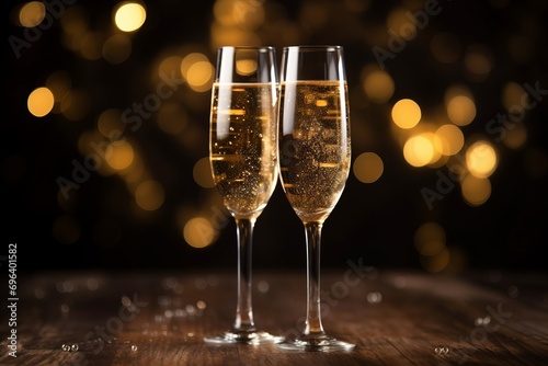Happy Women Celebrate with Grace. Toasting with Champagne Glasses in a Festive Atmosphere