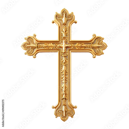 Golden cross cut out