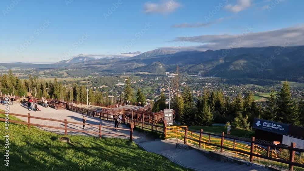 Time lapse. View point at the Gubalowka. Zakopane, Tatra mountains, Poland