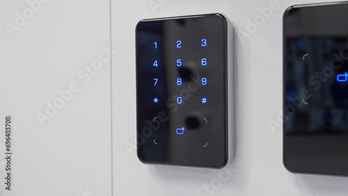Keypad panel. Keyboard for entering home. Home Protection