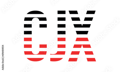 CJX three initial letter iconic line negative space minimal logo design vector template. monogram, abstract, wordmark, business, typography, minimalist, brand, company, flat, modern, unique, simple