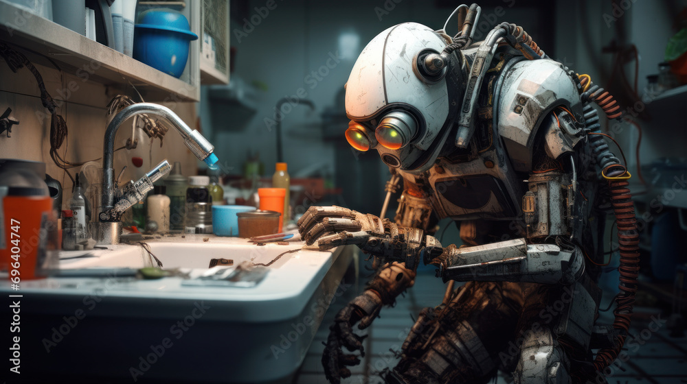 Fototapeta premium robot in the room