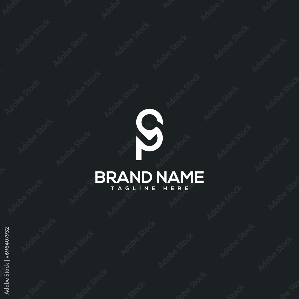 Abstract initial letter P and location logo design template - vector Abstract initial letter P and location logo design template - vector