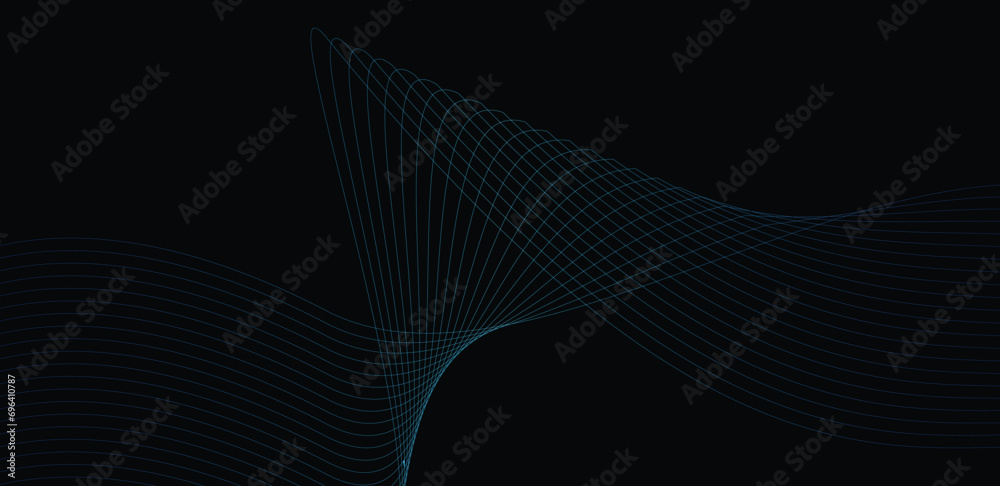Blue line abstract background black background Blue line abstract background black background