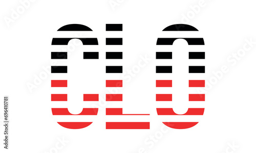 CLO three initial letter iconic line negative space minimal logo design vector template. monogram, abstract, wordmark, business, typography, minimalist, brand, company, flat, modern, unique, simple
