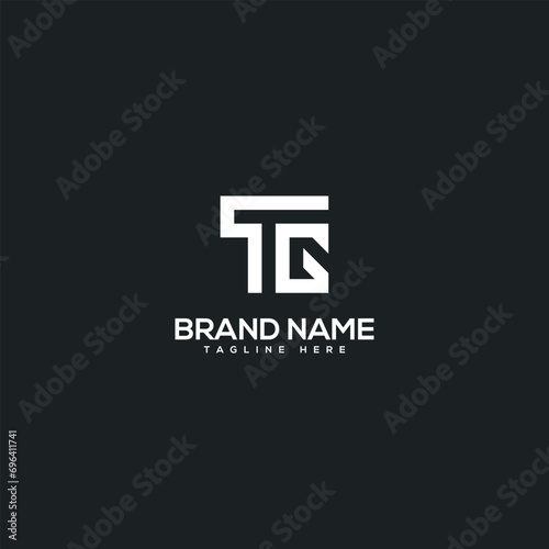 Alphabet initial letter TG GT logo design template - vector.