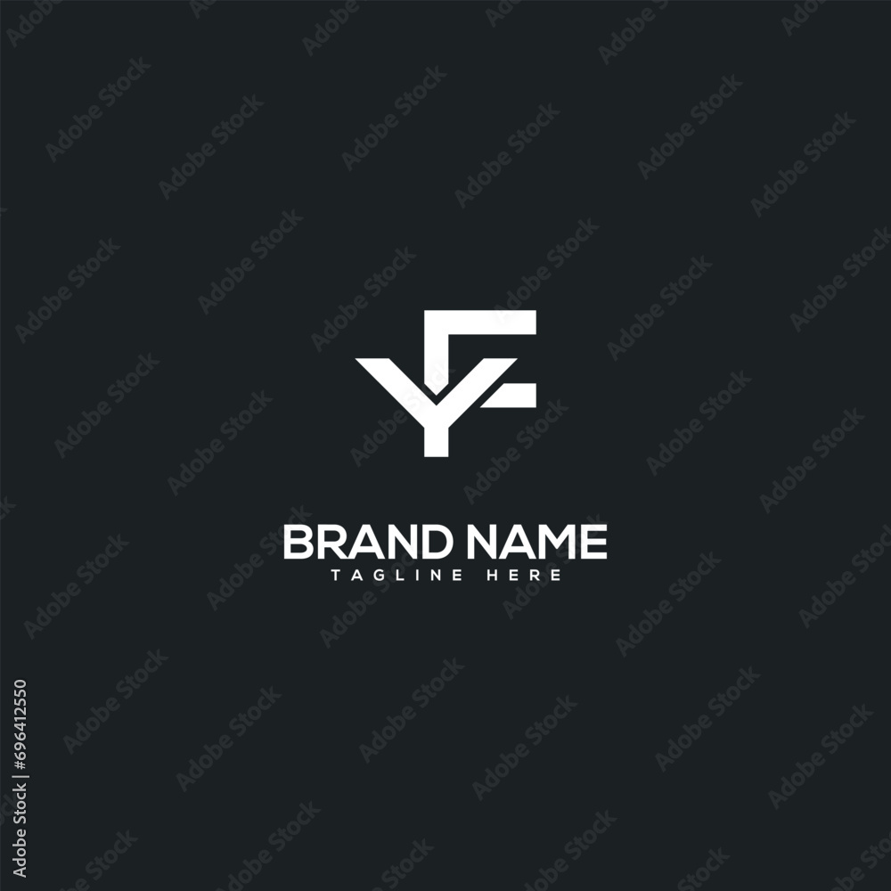 Alphabet minimal letter YF FY logo design template - vector. Alphabet minimal letter YF FY logo design template - vector.