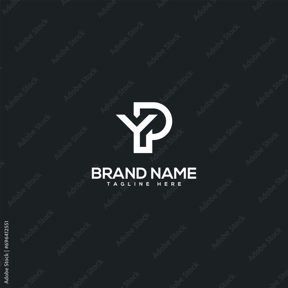 Alphabet minimal letter YP PY logo design template - vector. Alphabet minimal letter YP PY logo design template - vector.