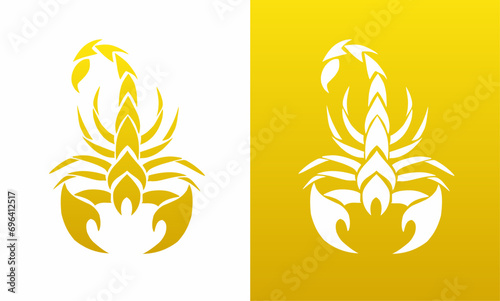 illustration vector graphic of template logo symbols design golden scorpion