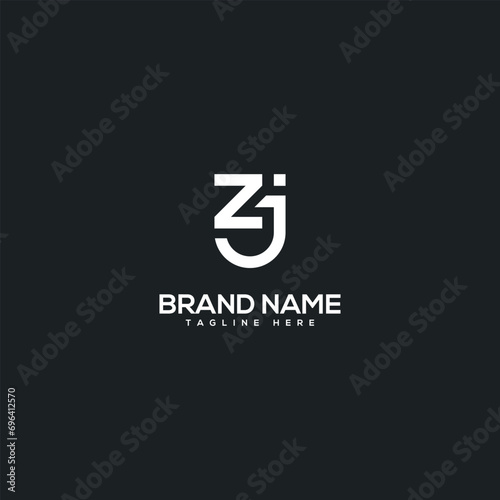 Free Download Alphabet minimal letter ZJ JZ logo design template - vector. - GFXLoad