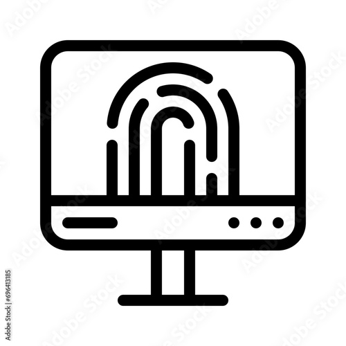 fingerprint line icon