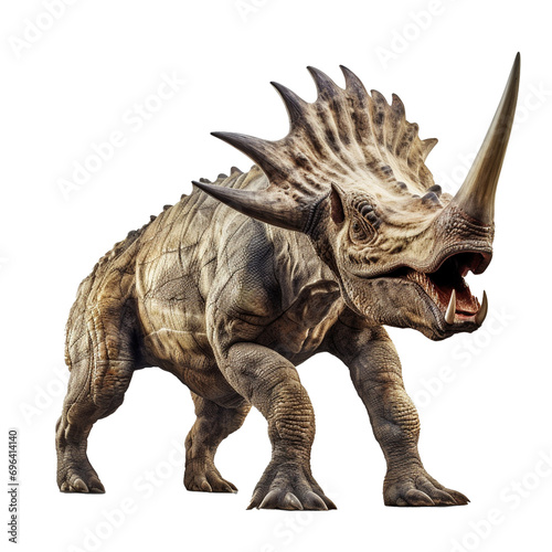 triceratops dinosaur render isolated on transparent © Paundra