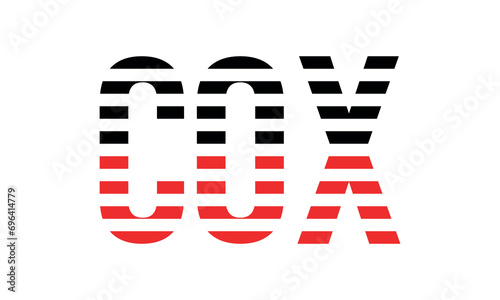 COX three initial letter iconic line negative space minimal logo design vector template. monogram, abstract, wordmark, business, typography, minimalist, brand, company, flat, modern, unique, simple