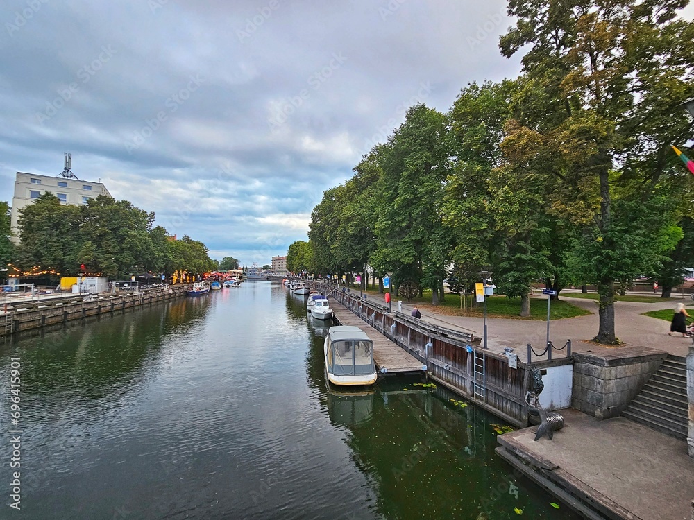 View of Klaipeda and the Dane River, Lithuania