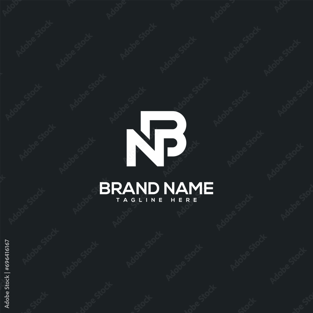 Alphabet minimal letter NB BN logo design template - vector. Alphabet minimal letter NB BN logo design template - vector.