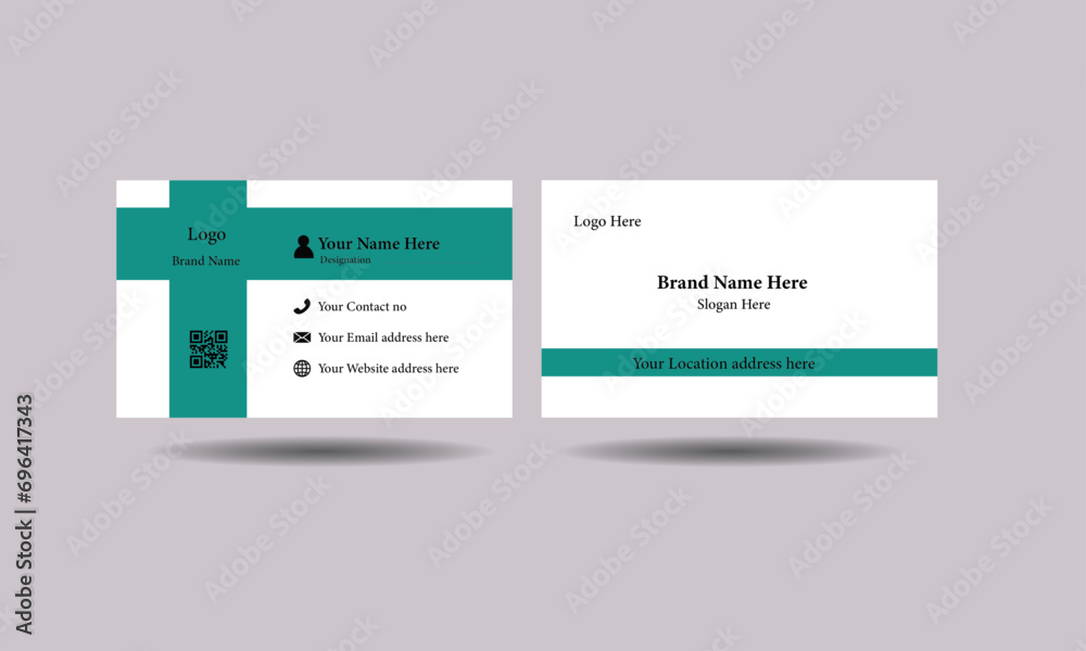 Double sided business card design template