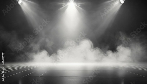 stage white smoke spotlight background