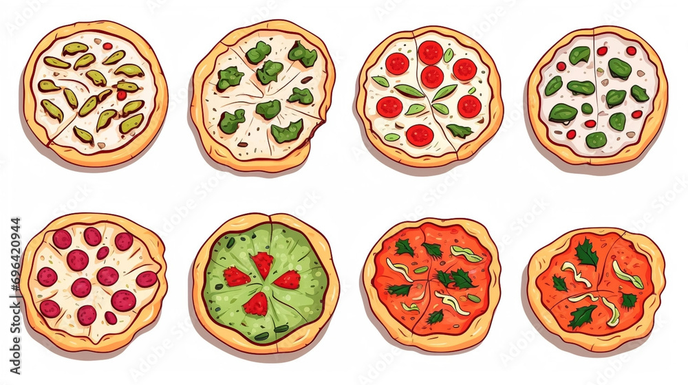 copy space, illustration, slices of tasty pizza. Beautiful background for national pizza day, italian restaurant menu or pizzeria. Traditional Italian food. National pizza day. copy space, illustration, slices of tasty pizza. Beautiful background for national pizza day, italian restaurant menu or pizzeria. Traditional Italian food. National pizza day.
