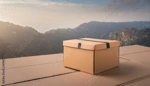 kraft cardboard box image