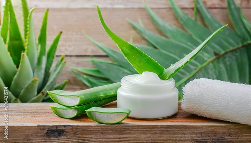 fresh aloe and spa accessories beauty treatment and aromatherapy cream