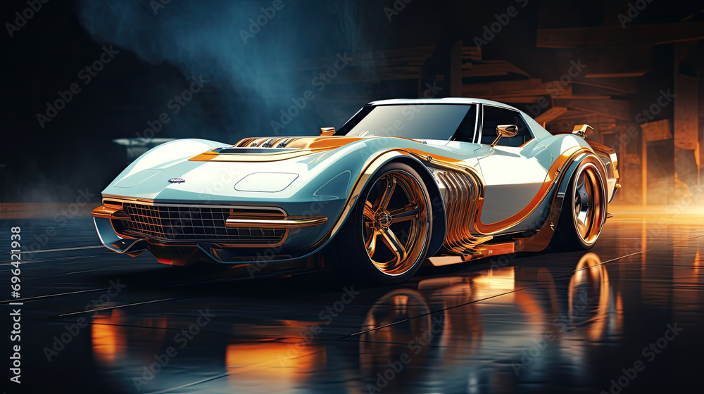 Future Car Banner Night city Future Car Banner Night city