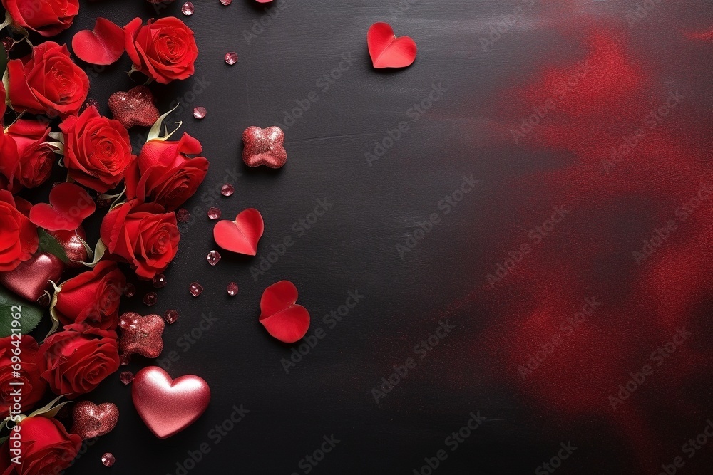 Flowers and Hearts Background Flowers and Hearts Background