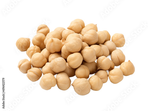 chickpeas isolated on white background
