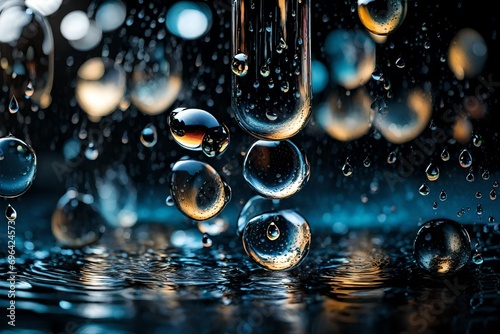 drops of water generated by AI technology