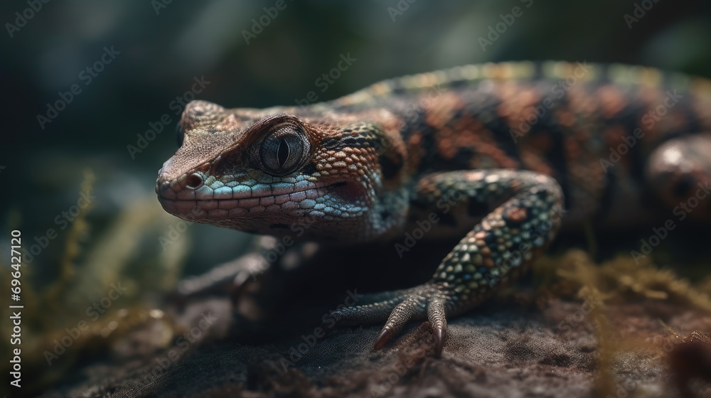 Gecko with Vibrant Patterns Gecko with Vibrant Patterns