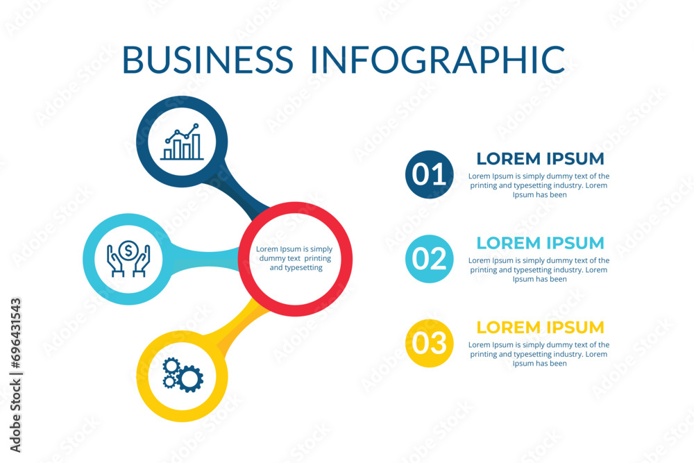 Amazing business infographic presentation vector illustration concept