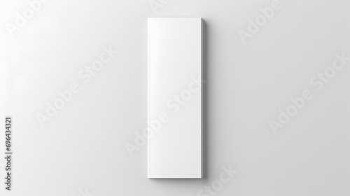 minimalist white blank bookmark mockup