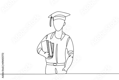 Boy. Student. One line