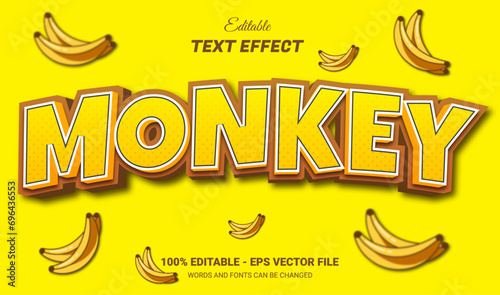 monkey editable text effect