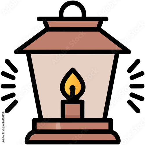 A decorative lantern vektor icon illustation