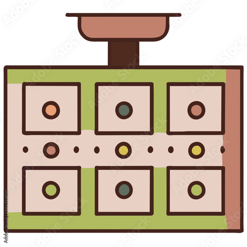 A decorative ceiling detail vektor icon illustation